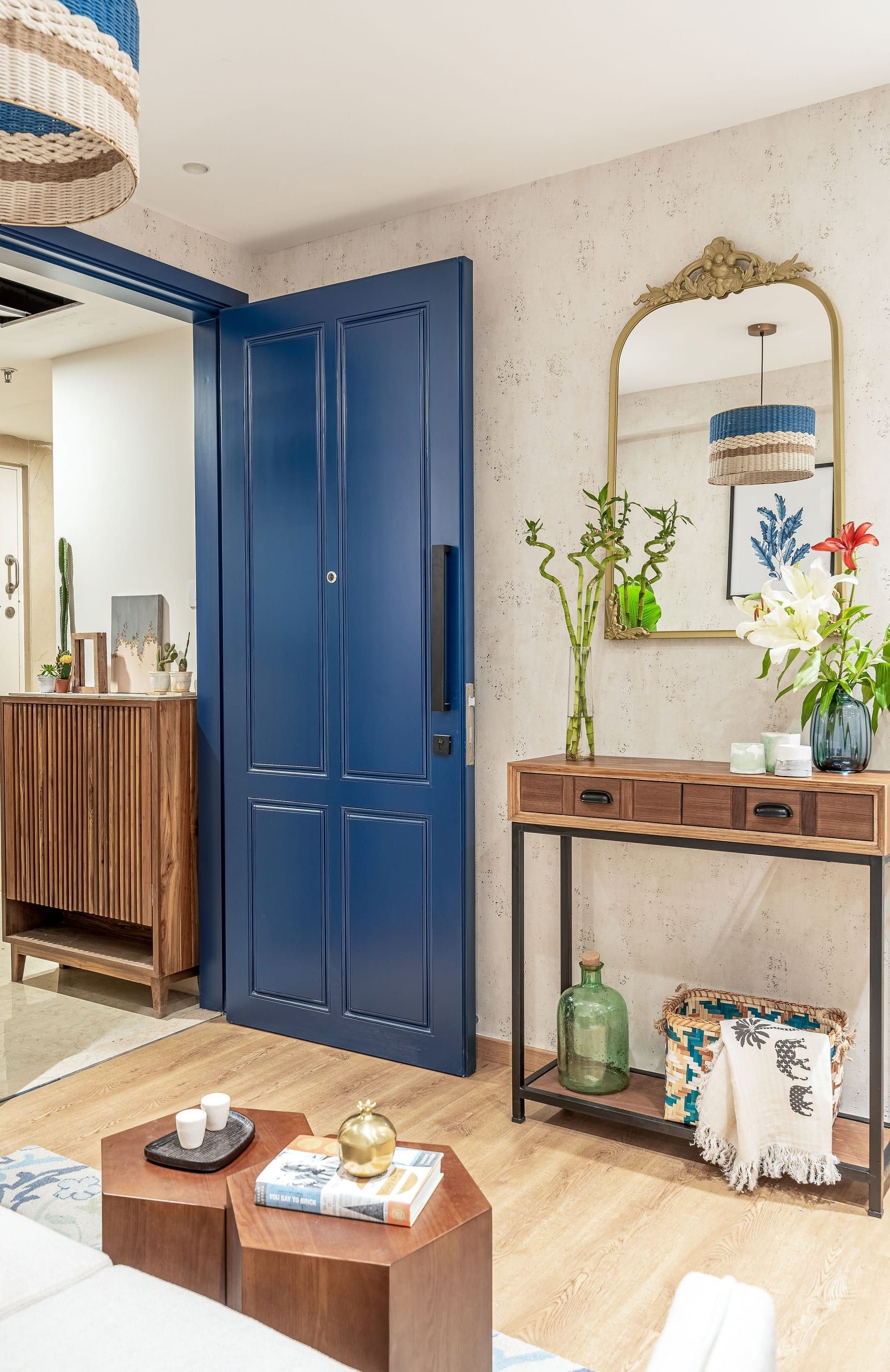 Varna living room — NRI turnkey interior design Mumbai