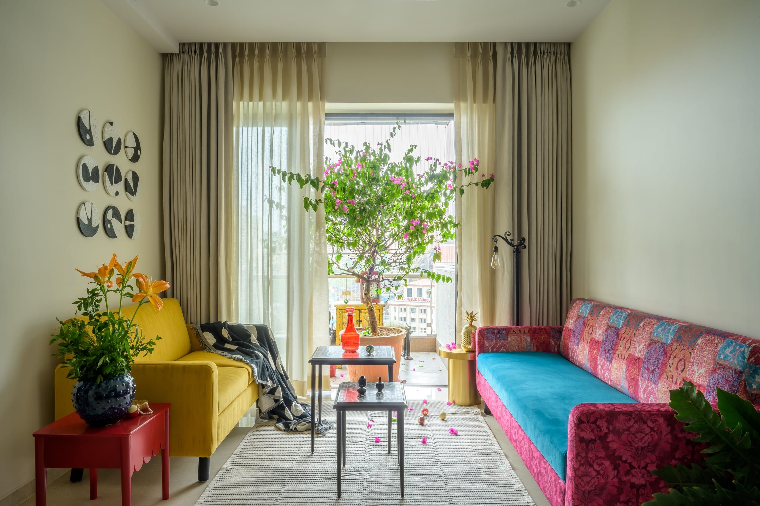Indradhanush — Living Room Interior Design Powai Mumbai by DreamCircle